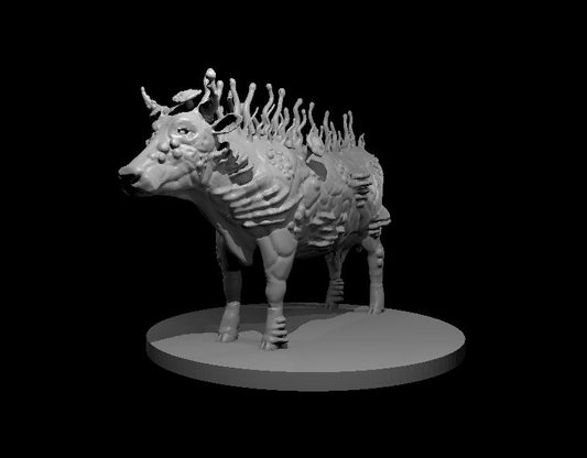 Fungal Cow miniature model for D&D - Dungeons and Dragons, Pathfinder and Tabletop RPGs