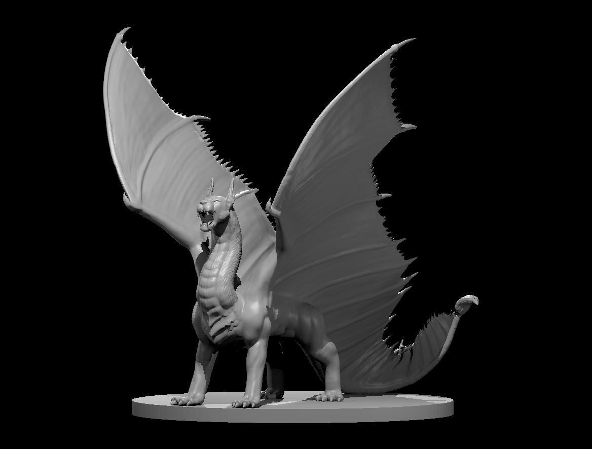 Liondrake Female miniature model for D&D - Dungeons and Dragons, Pathfinder and Tabletop RPGs