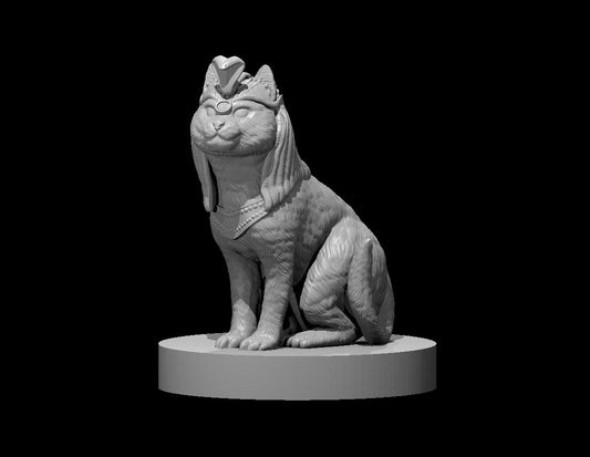 Egyptian Queen Cat miniature model for D&D - Dungeons and Dragons, Pathfinder and Tabletop RPGs