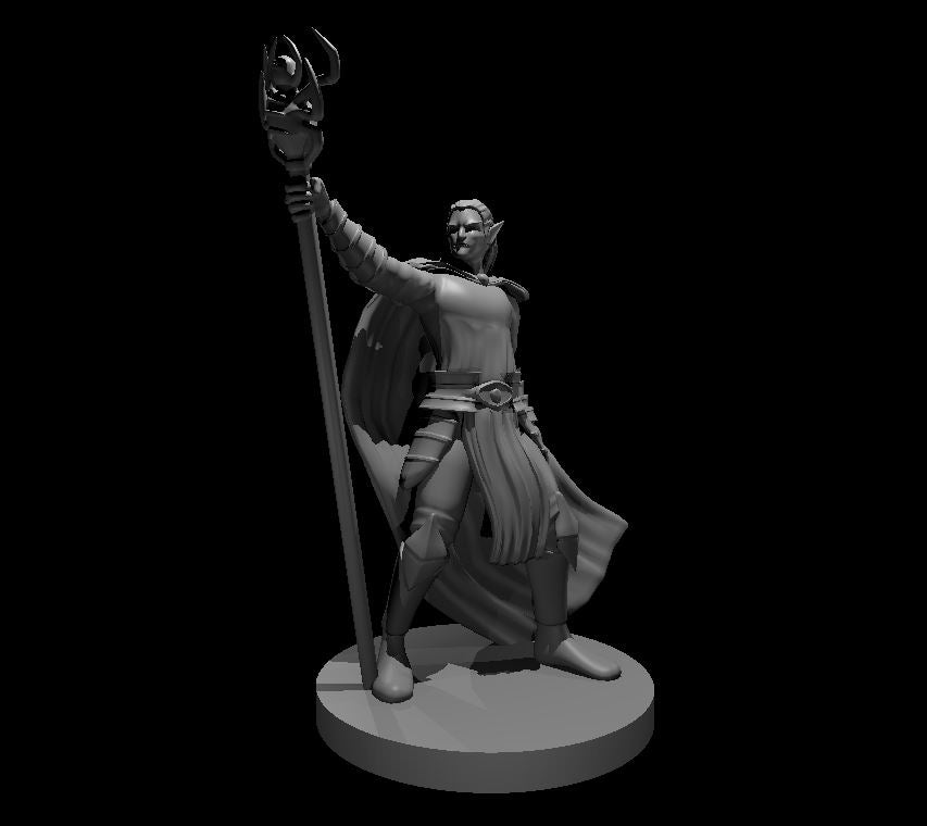 Drow Mage miniature model for D&D - Dungeons and Dragons, Pathfinder and Tabletop RPGs