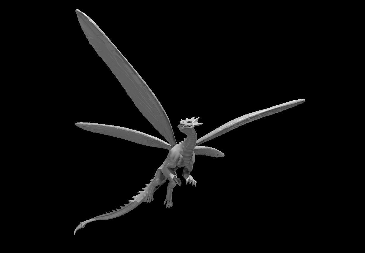 Faerie Dragon with Dragonfly Wings miniature model for D&D - Dungeons and Dragons, Pathfinder and Tabletop RPGs