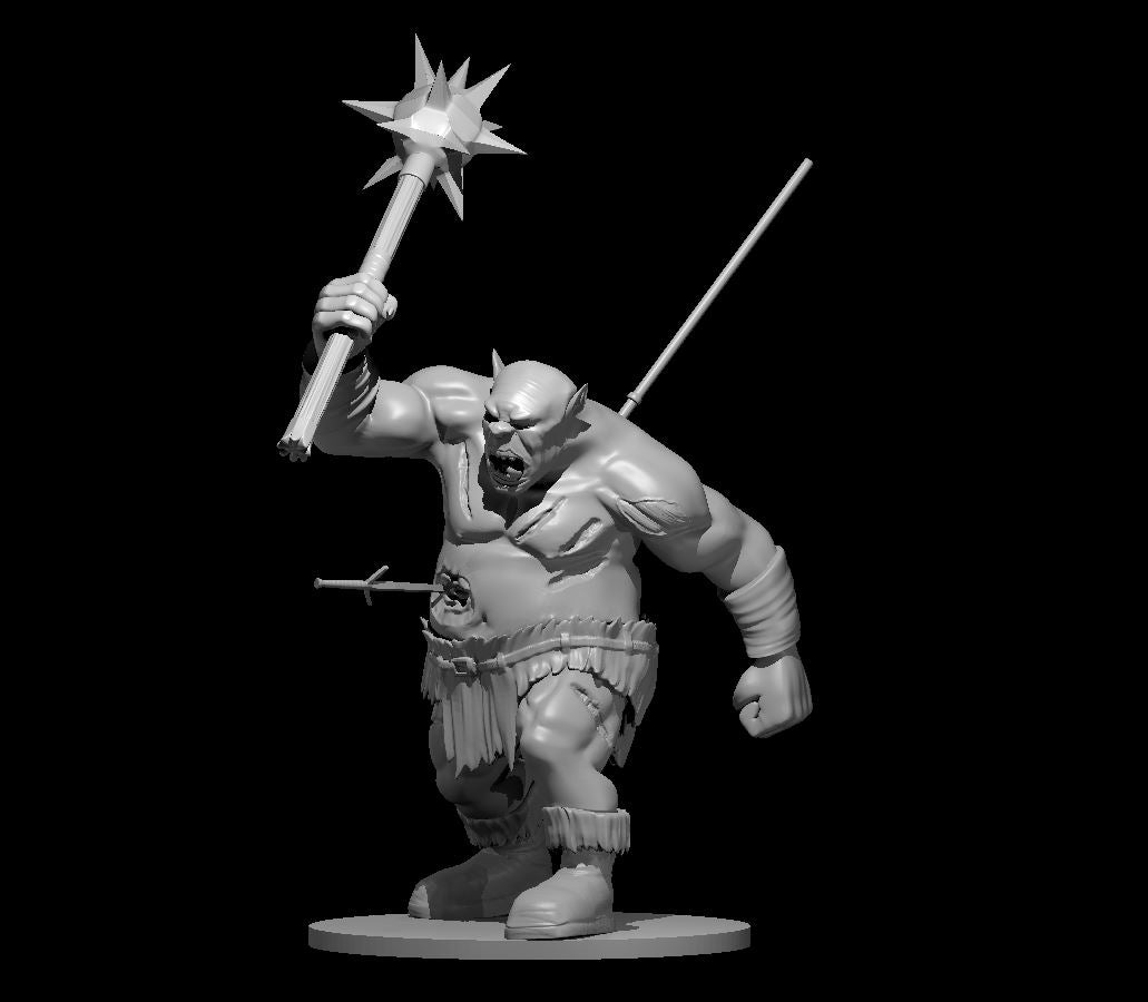 Zombie Ogre miniature model for D&D - Dungeons and Dragons, Pathfinder and Tabletop RPGs