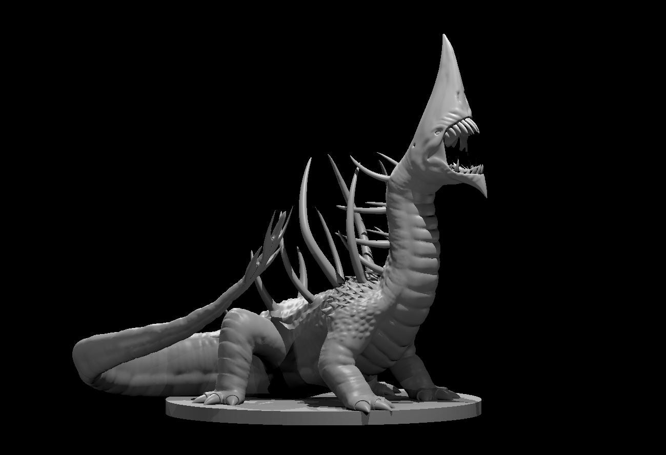 Sandwyrm miniature model for D&D - Dungeons and Dragons, Pathfinder and Tabletop RPGs