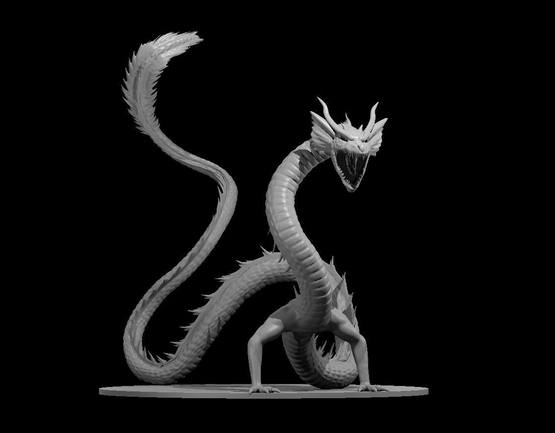 Linnorm miniature model for D&D - Dungeons and Dragons, Pathfinder and Tabletop RPGs