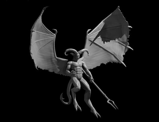 Horned Devil miniature model for D&D - Dungeons and Dragons, Pathfinder and Tabletop RPGs