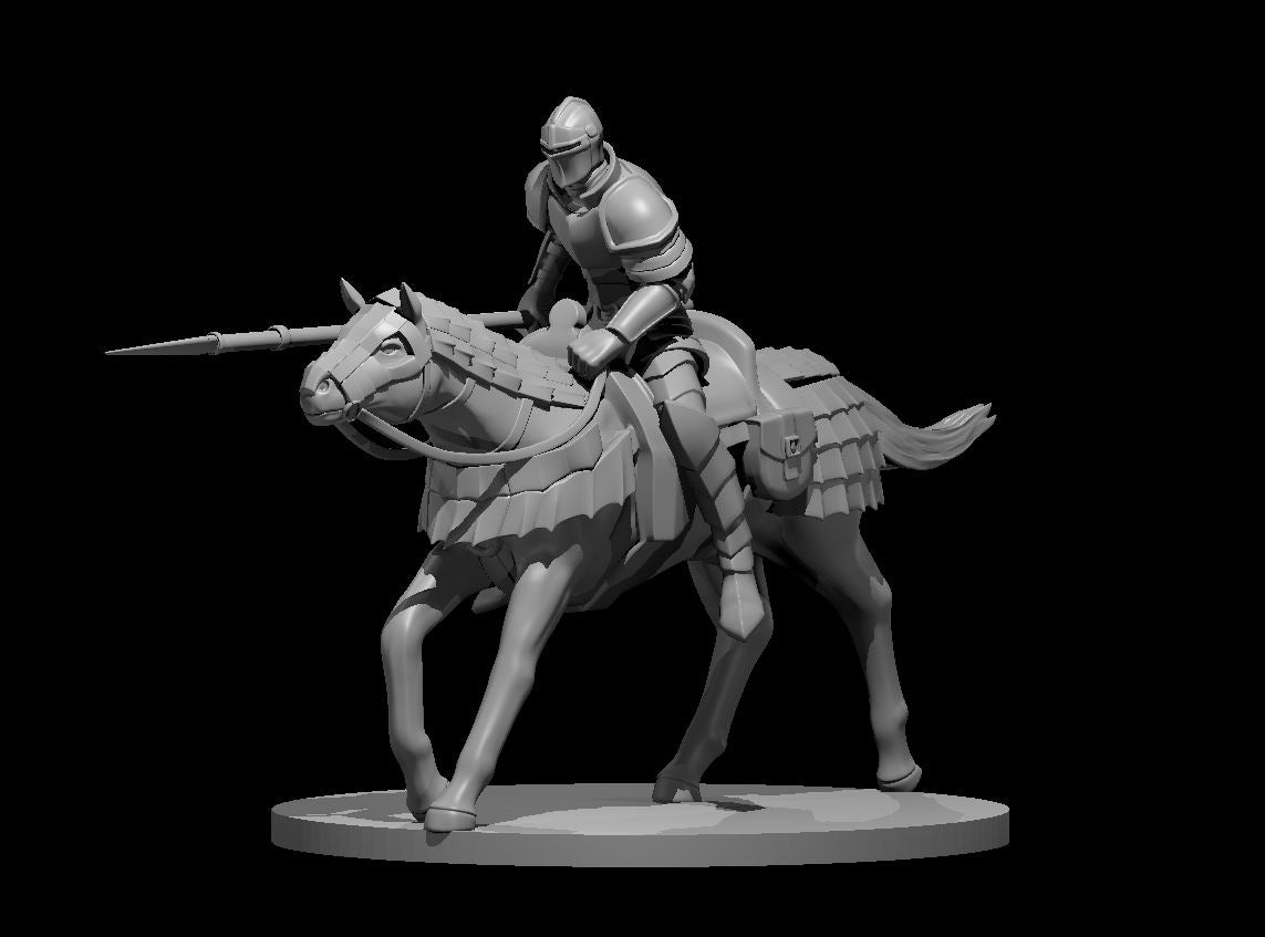 Mounted Knight miniature model for D&D - Dungeons and Dragons, Pathfinder and Tabletop RPGs