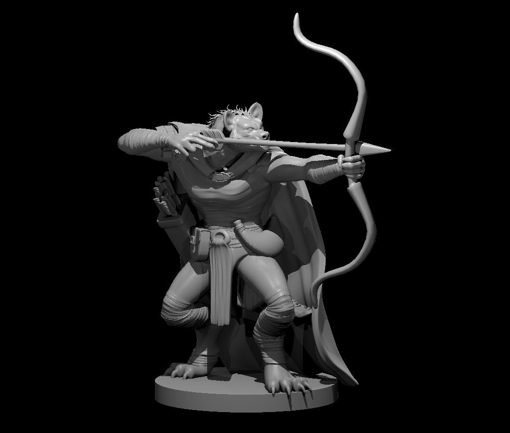 Gnoll Hunter miniature model for D&D - Dungeons and Dragons, Pathfinder and Tabletop RPGs