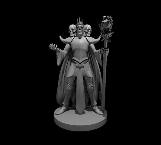 Skull Lord miniature model for D&D - Dungeons and Dragons, Pathfinder and Tabletop RPGs