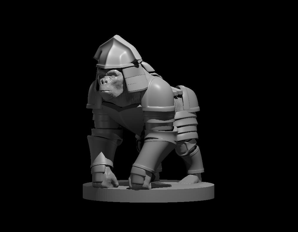 Armored Ape miniature model for D&D - Dungeons and Dragons, Pathfinder and Tabletop RPGs