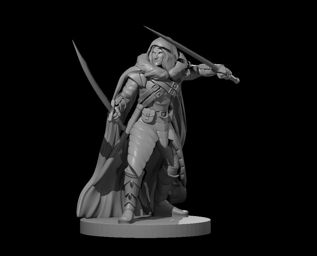 Drizzt Do'Urden miniature model for D&D - Dungeons and Dragons, Pathfinder and Tabletop RPGs