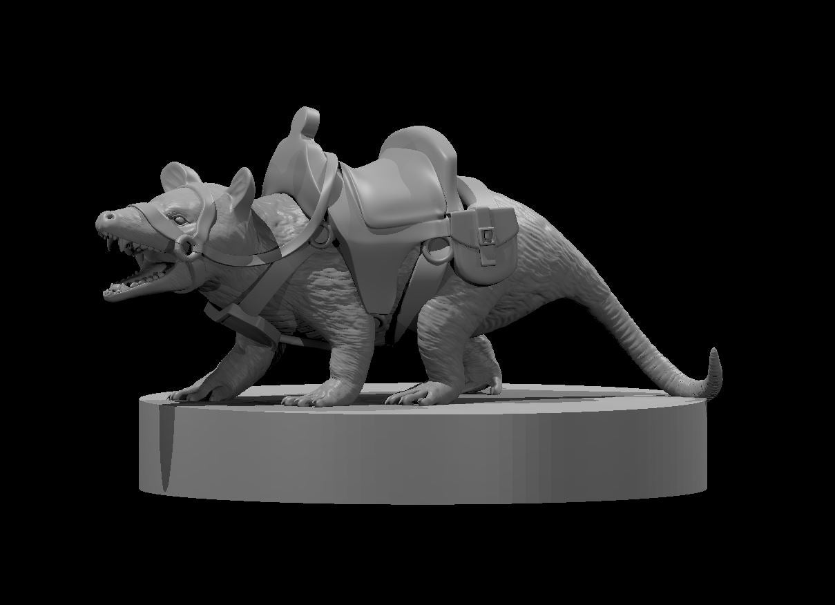 Opossum Mount miniature model for D&D - Dungeons and Dragons, Pathfinder and Tabletop RPGs