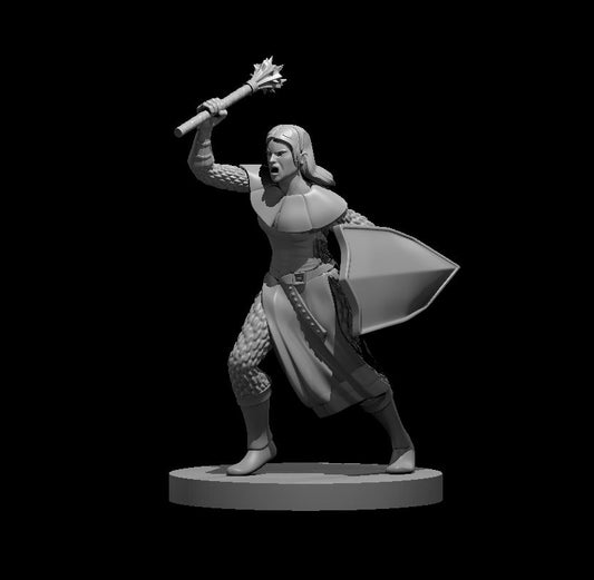 Priest Female miniature model for D&D - Dungeons and Dragons, Pathfinder and Tabletop RPGs