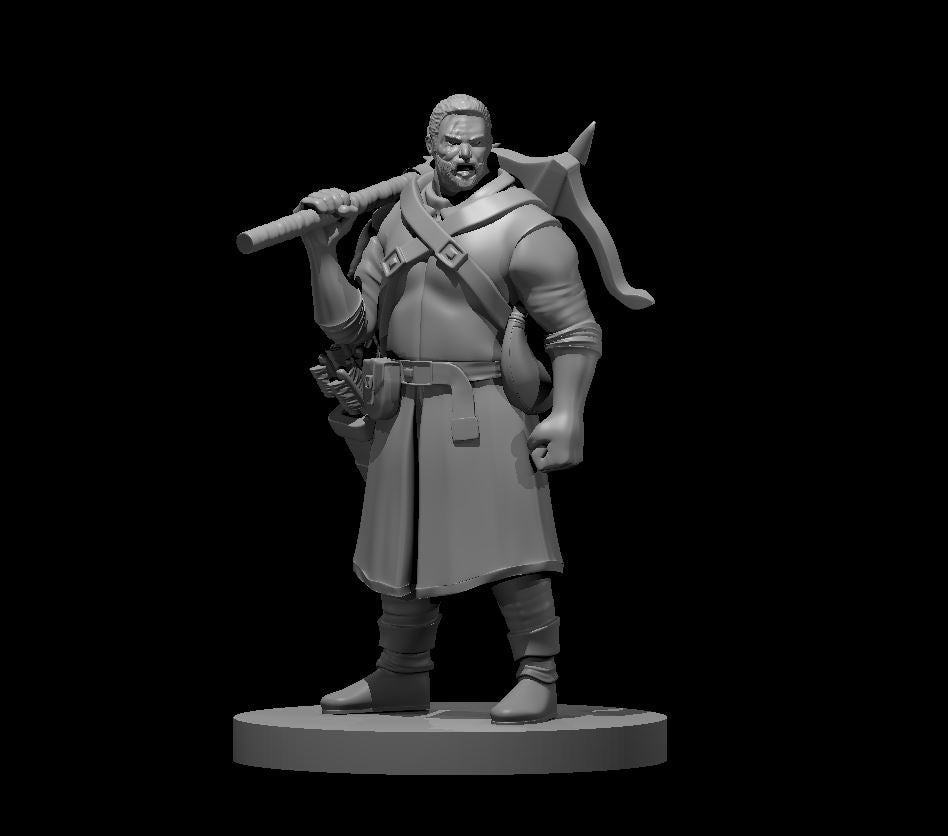 Thug Male miniature model for D&D - Dungeons and Dragons, Pathfinder and Tabletop RPGs