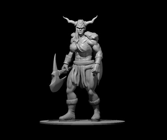 Frost Giant Female miniature model for D&D - Dungeons and Dragons, Pathfinder and Tabletop RPGs