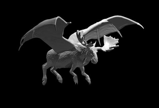 Dragon Moose miniature model for D&D - Dungeons and Dragons, Pathfinder and Tabletop RPGs