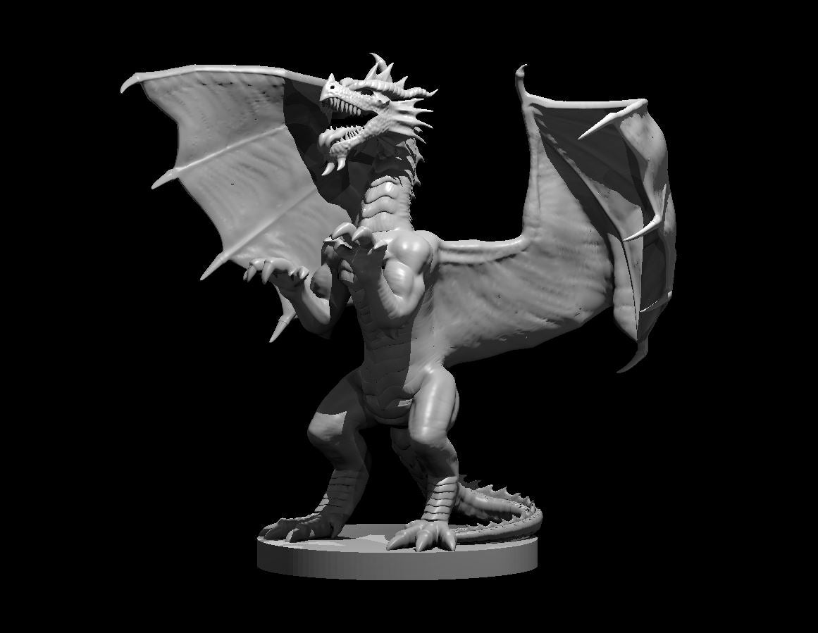 Red Dragon Wyrmling miniature model for D&D - Dungeons and Dragons, Pathfinder and Tabletop RPGs