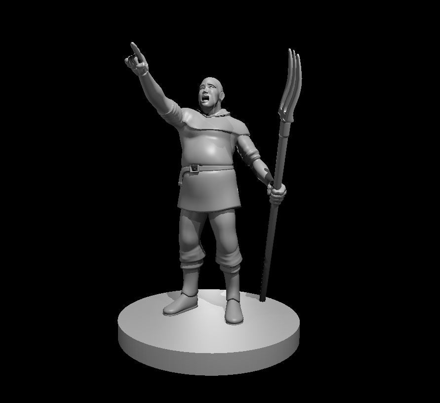 Male Commoner miniature model for D&D - Dungeons and Dragons, Pathfinder and Tabletop RPGs