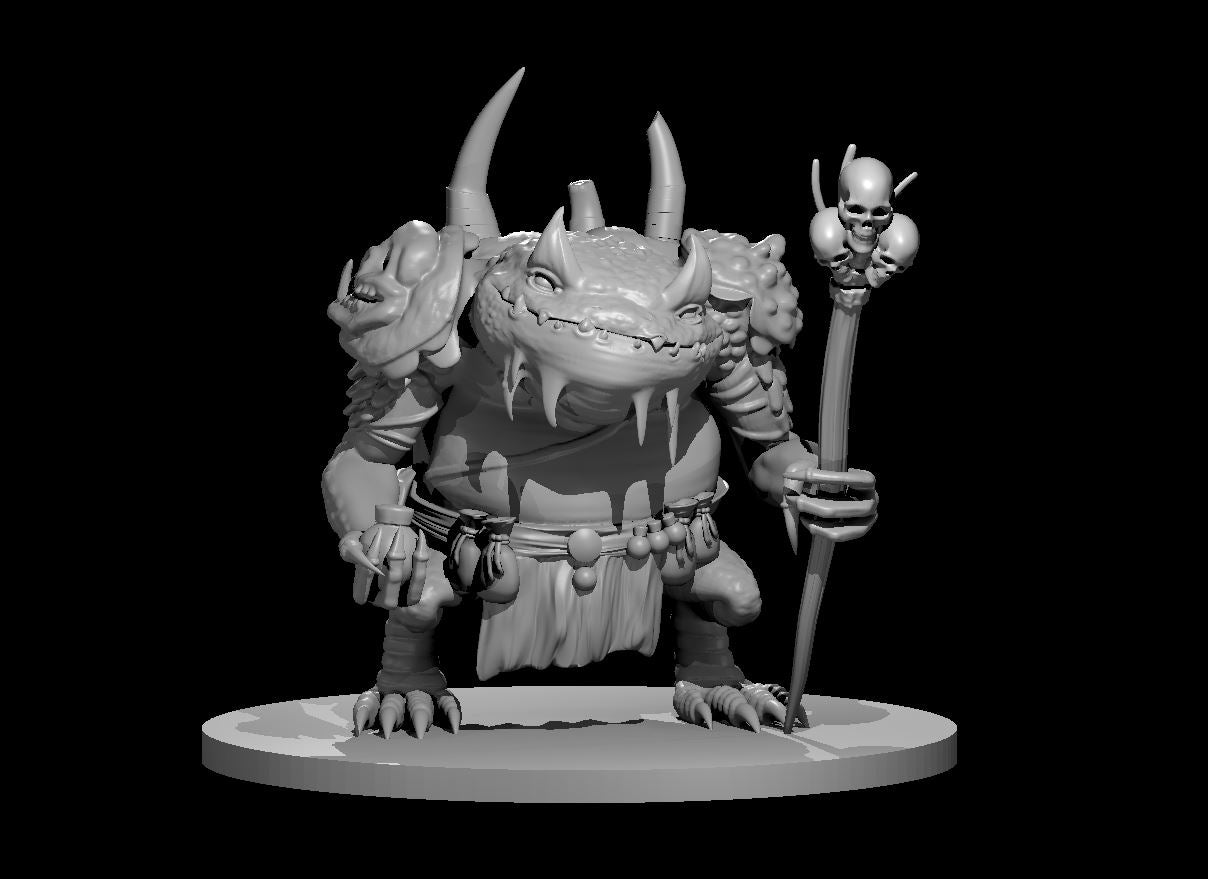 Green Slaad miniature model for D&D - Dungeons and Dragons, Pathfinder and Tabletop RPGs