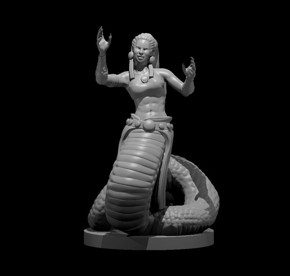 Yuan Ti Malison Female Type 3 miniature model for D&D - Dungeons and Dragons, Pathfinder and Tabletop RPGs