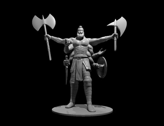 Six Armed Cyclops miniature model for D&D - Dungeons and Dragons, Pathfinder and Tabletop RPGs