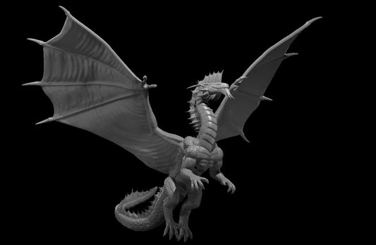 Silver Greatwyrm miniature model for D&D - Dungeons and Dragons, Pathfinder and Tabletop RPGs