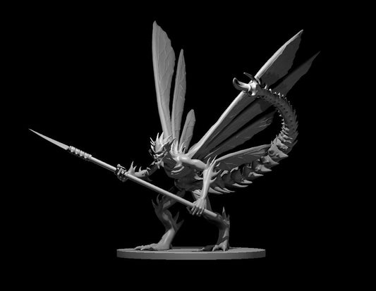 Bone Devil w Polearm miniature model for D&D - Dungeons and Dragons, Pathfinder and Tabletop RPGs