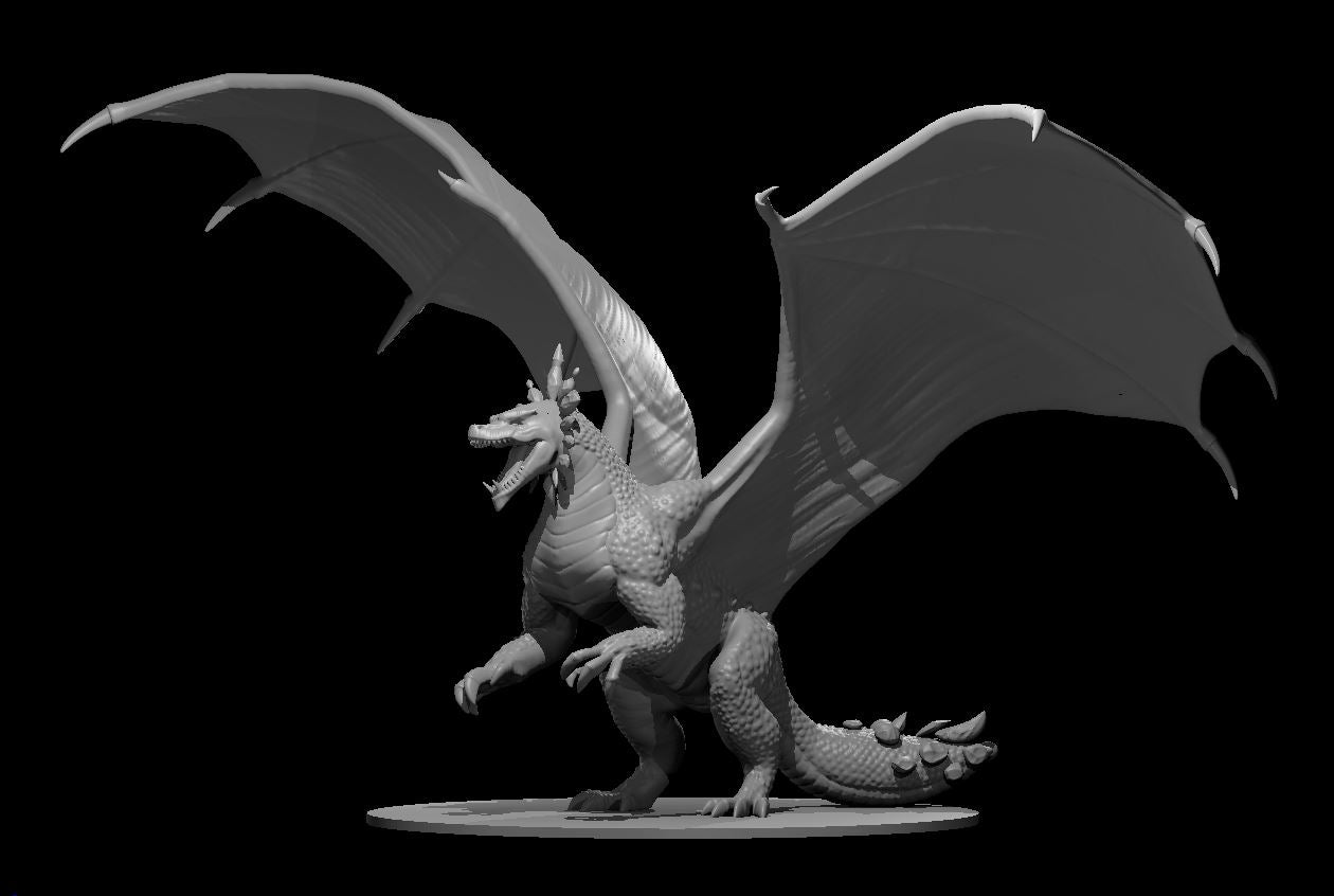 Ancient Amethyst Dragon miniature model for D&D - Dungeons and Dragons, Pathfinder and Tabletop RPGs