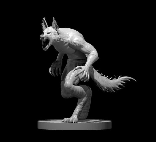 Jackalwere miniature model for D&D - Dungeons and Dragons, Pathfinder and Tabletop RPGs