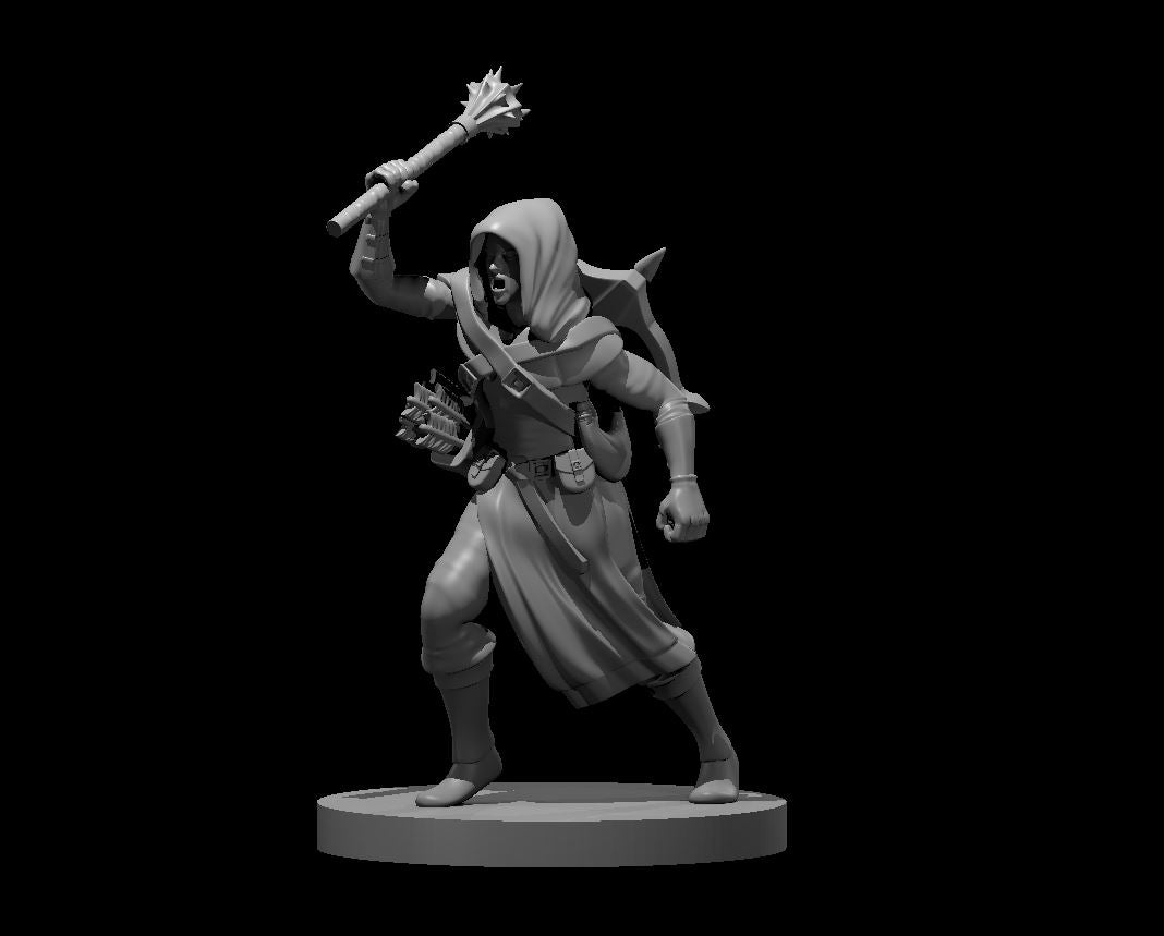 Thug Female miniature model for D&D - Dungeons and Dragons, Pathfinder and Tabletop RPGs