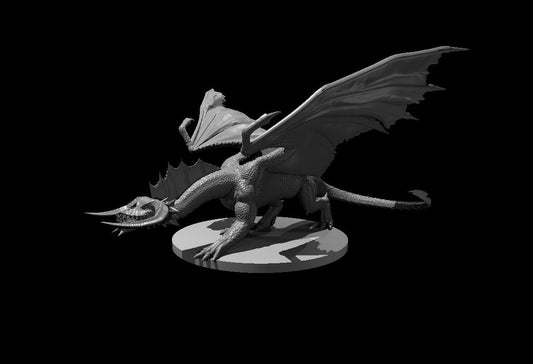 Black Dragon Young miniature model for D&D - Dungeons and Dragons, Pathfinder and Tabletop RPGs