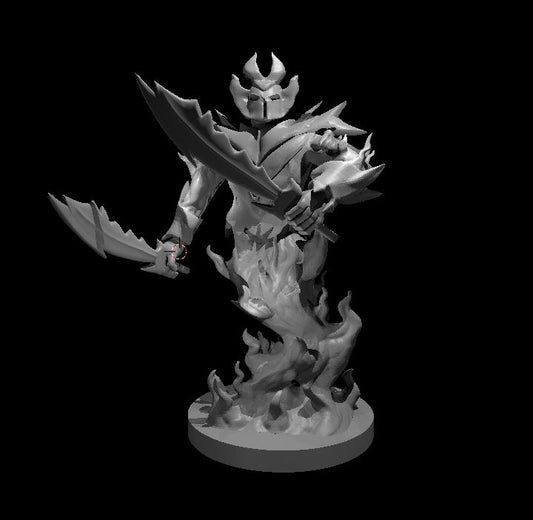 Fire Elemental Myrmidon miniature model for D&D - Dungeons and Dragons, Pathfinder and Tabletop RPGs