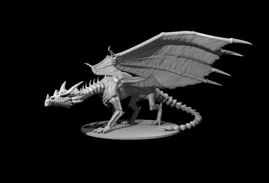 Dracolich Red miniature model for D&D - Dungeons and Dragons, Pathfinder and Tabletop RPGs