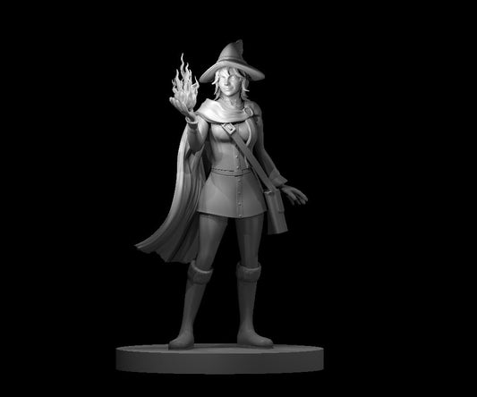 Mage Female miniature model for D&D - Dungeons and Dragons, Pathfinder and Tabletop RPGs