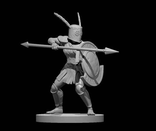 Gladiator Female miniature model for D&D - Dungeons and Dragons, Pathfinder and Tabletop RPGs