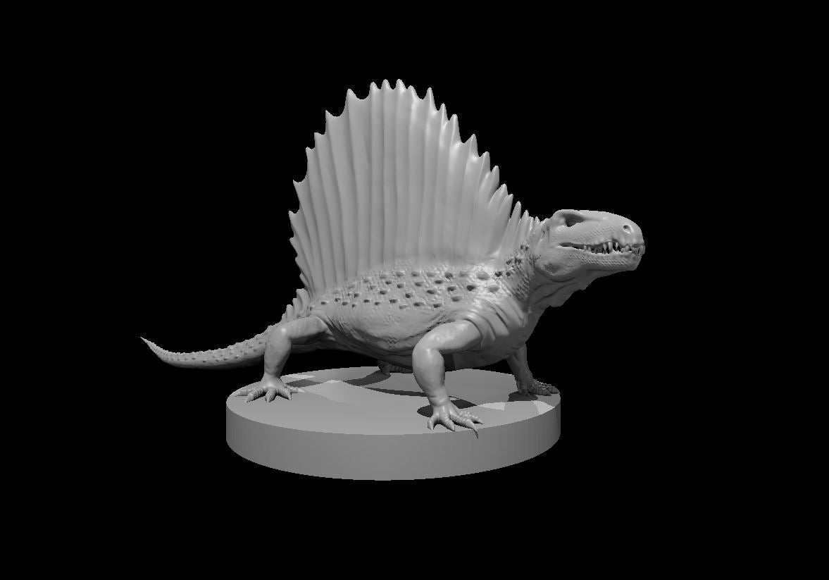 Dimetrodon miniature model for D&D - Dungeons and Dragons, Pathfinder and Tabletop RPGs