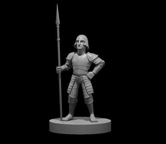 Guard Halfling Male miniature model for D&D - Dungeons and Dragons, Pathfinder and Tabletop RPGs