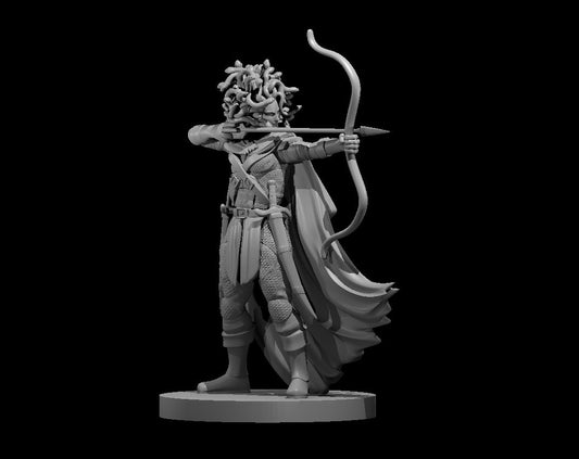 Medusa Archer miniature model for D&D - Dungeons and Dragons, Pathfinder and Tabletop RPGs