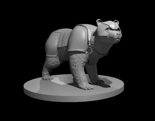 Armored Brown Bear miniature model for D&D - Dungeons and Dragons, Pathfinder and Tabletop RPGs