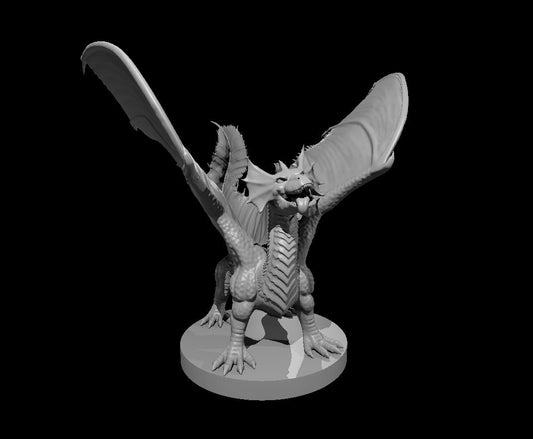 Brass Dragon Wyrmling miniature model for D&D - Dungeons and Dragons, Pathfinder and Tabletop RPGs