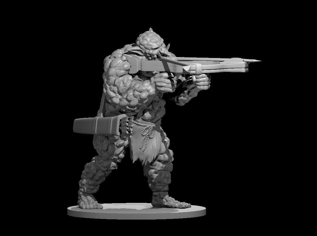 Rock Troll Bolt Launcher miniature model for D&D - Dungeons and Dragons, Pathfinder and Tabletop RPGs