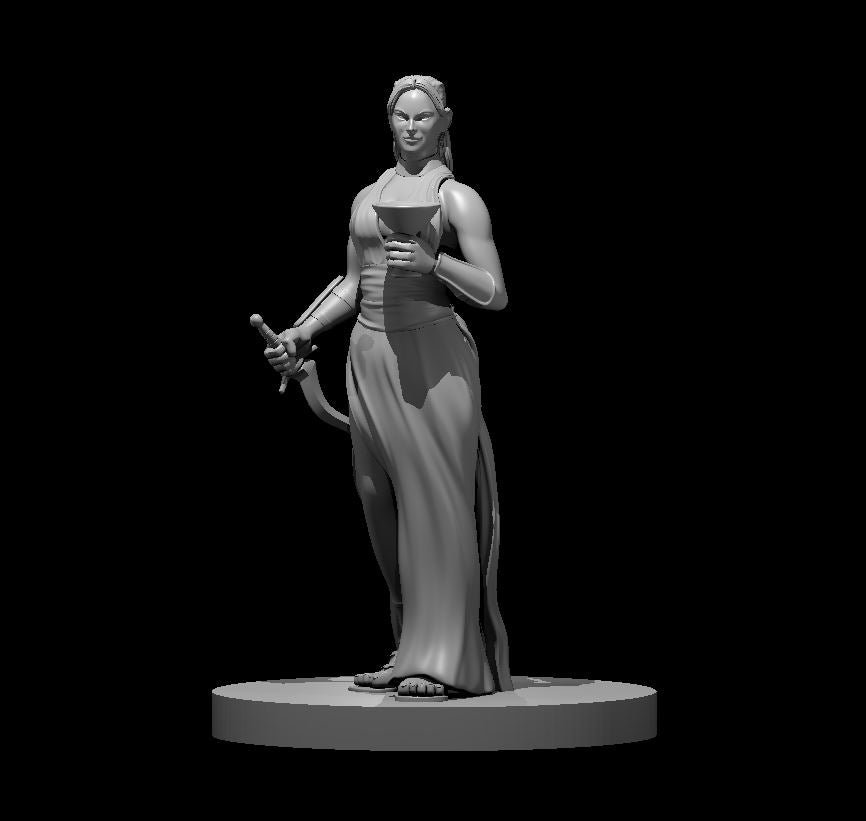 Yuan-Ti Pureblood Female miniature model for D&D - Dungeons and Dragons, Pathfinder and Tabletop RPGs