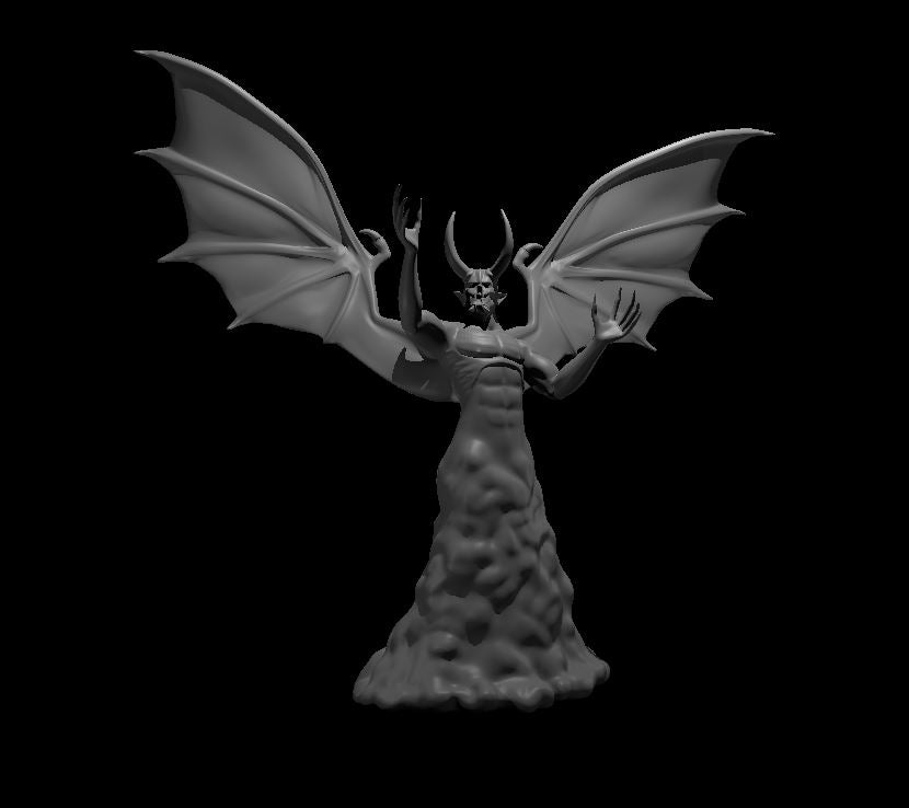 Smoke Demon miniature model for D&D - Dungeons and Dragons, Pathfinder and Tabletop RPGs