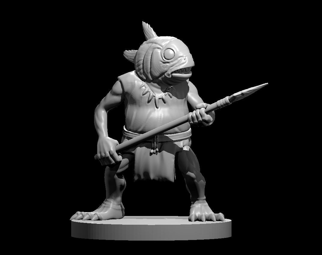 Kuo-Toa miniature model for D&D - Dungeons and Dragons, Pathfinder and Tabletop RPGs