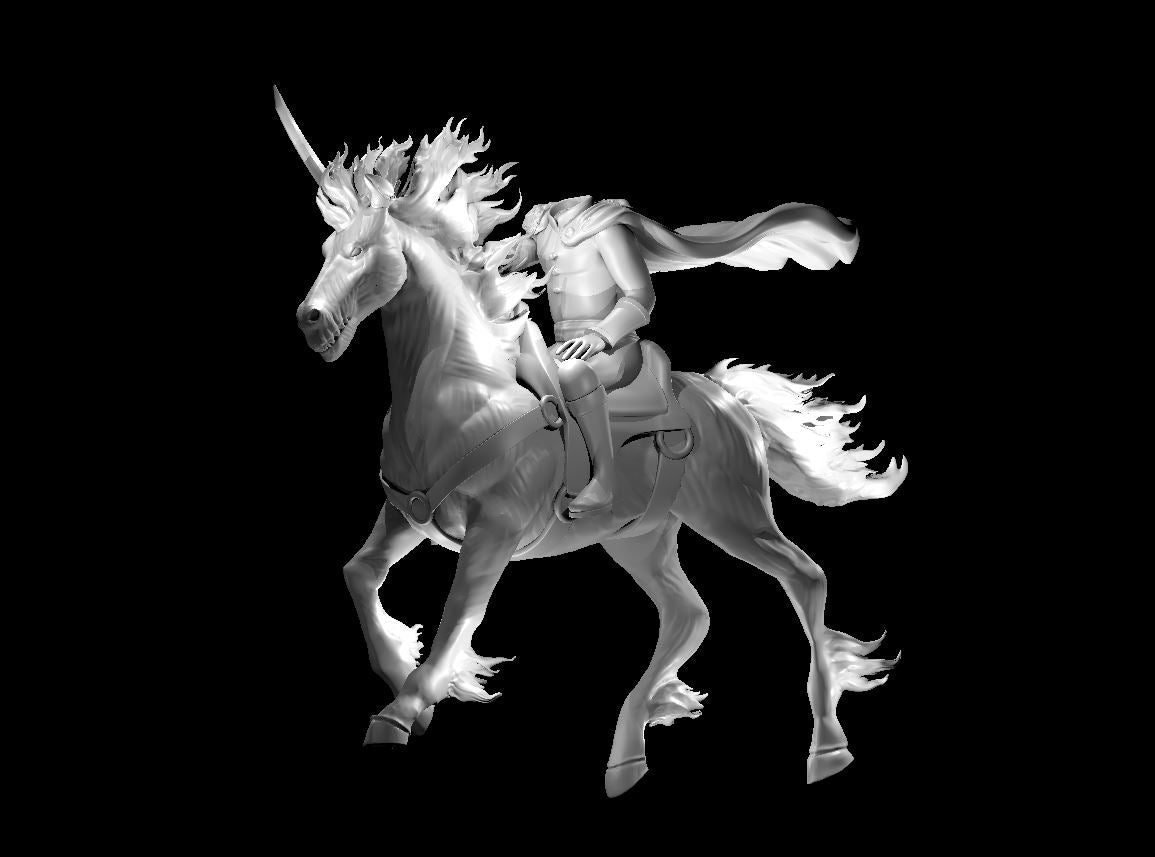 Headless Horseman miniature model for D&D - Dungeons and Dragons, Pathfinder and Tabletop RPGs