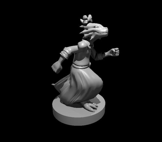 Dragonborn Child Female Running miniature model for D&D - Dungeons and Dragons, Pathfinder and Tabletop RPGs