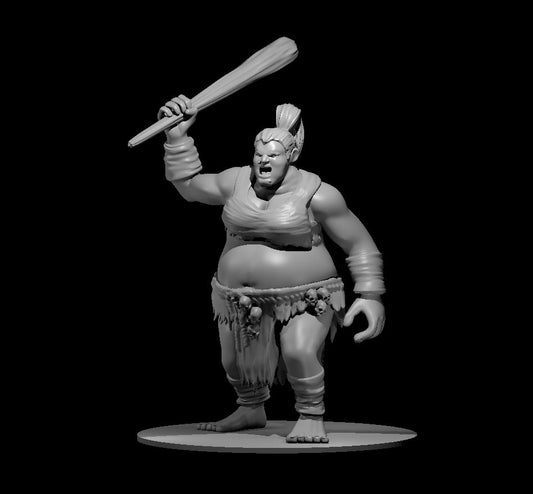 Hill Giant Female miniature model for D&D - Dungeons and Dragons, Pathfinder and Tabletop RPGs