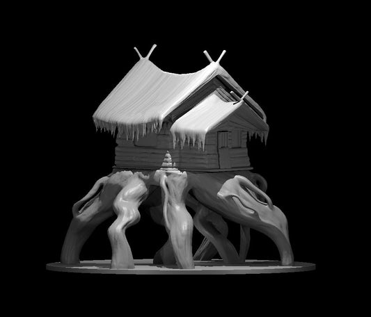 Baba Lysaga's Creeping Hut miniature model for D&D - Dungeons and Dragons, Pathfinder and Tabletop RPGs