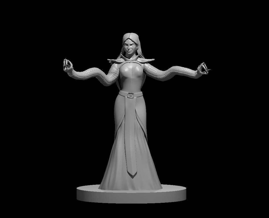 Yuan Ti Malison Female Type 2 miniature model for D&D - Dungeons and Dragons, Pathfinder and Tabletop RPGs