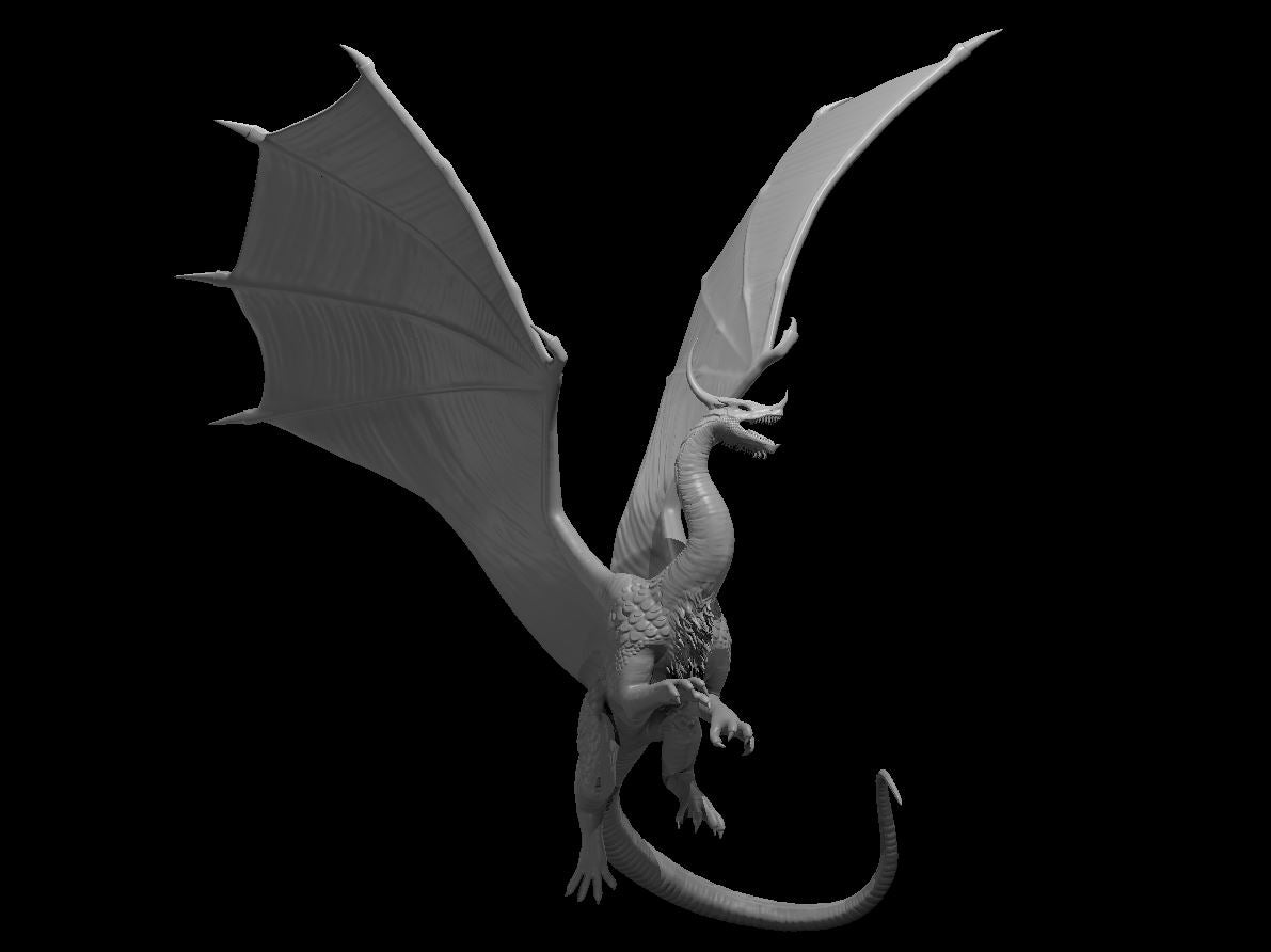 Moonstone Greatwyrm miniature model for D&D - Dungeons and Dragons, Pathfinder and Tabletop RPGs