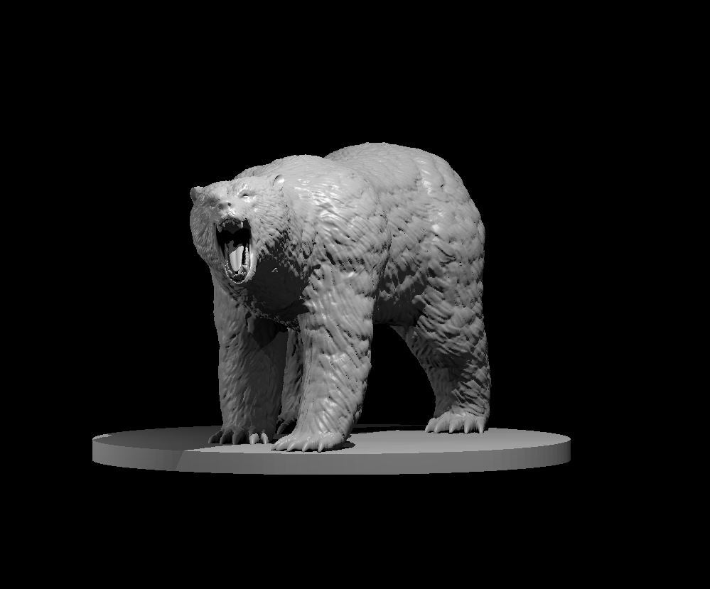 Brown Bear miniature model for D&D - Dungeons and Dragons, Pathfinder and Tabletop RPGs